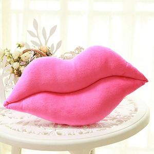 Kissen 2pcs Lippen geformt Plüsch Big Red Valentinstag Geschenk Schöne kreative weiche Heimdekoration