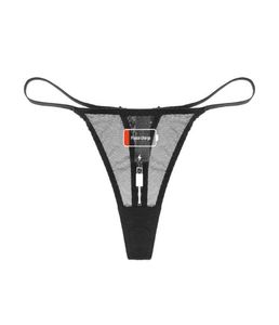 Women039s trosor roliga söta halloween batteriladdningsmönster thong lace spets seethrough vstrings jul underkläder8403685