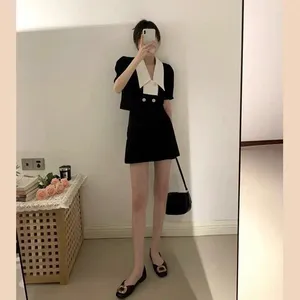 Work Dresses Light Mature Style Royal Sister Dress Two Piece Set For Women's 2024 Summer Cool Elegant Small Black Outfits