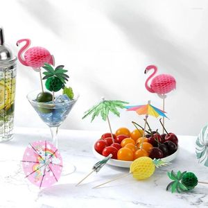 Disposable Flatware Toothpick Umbrella 50pcs Cocktail Dessert Decoration Sign Holiday Party Three-dimensional Baking Fruit Plate Decor