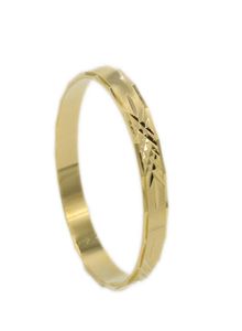 Säuglingsgrang auf ungeöffnetes Armband 18K Gelbgold gefüllt schön graviertes Baby Schmuck Durchmesser 42 mm Geburtstagsgeschenk2302100