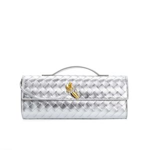 Bolsa de capacidade versátil Bottegvenet Bag de diamante Mulheres longa embreagem Undermail Lady Crossbody Andiamo Large Bags de alto teceamento de alto tecelão VT1O