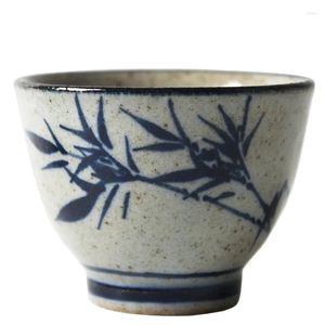 Tazze 4 stile /lotto dipinto a mano Chrysanthemu cinese ceramica in ceramica tazza di tè per tè per le cortili per la cerimonia di bambù caffè