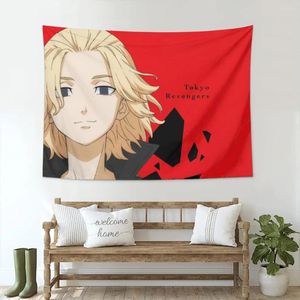 Tapisserier Anime-Tokyo-Revenger Fabric Tapestry för vägg sovrum rumsdekorera föremål