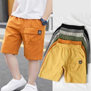 Shorts 3-9-jährige Kinder und Jungen Shorts mit Taschen Frühlings- und Sommershorts Baumwolle Elastizität Taille Modelle Shorts Modische Kinderkleidung D240510