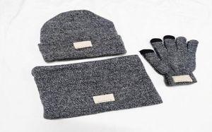 Yeni Tasarımcılar Şapkalar Eşarp Eldiven Setleri Moda Eşarp Eldivenleri Beanie Soğuk Hava Aksesuarları Kaşmir Hediye Setleri Erkekler için
