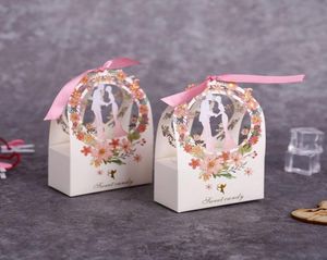 Presentförpackning förpackning bröllop söt godis brud brudgum blommor små lådor tack låda för gäst bröllop gynnar party leverans 21047401554
