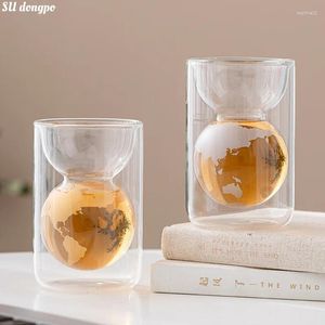 SCHEDE DI VINO CAPPEGGIO GLOBALE TERRA CAPORE CREATIVO Creative Glassa a doppia glassatura per succo di frutta da caffè Alta acqua di vetro borosilicato