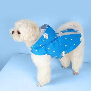 Dog Apparel Stylish Pet Raincoat Warm Reflective Mesh Hole Full Body Coverage Brim Rain Jacket Cloak Wearable