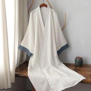 Ethnic Clothing Pure Cotton Traditional Chinese Pajamas Hanfu Robe Men Women Spring Summer Home Incense Costume Ancient Inner Base Wear