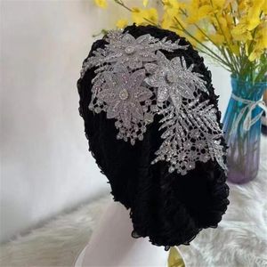 Fashion Flower Womens Turban Cap Bande per capelli femminili Pronto da indossare Accessori per copricapo per vesche musulmane 240511