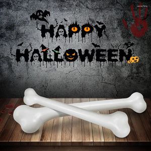 Decoração da festa 1/2pcs Simulação de plástico de Halloween Savage Small Bones Spoof aderentes para barra de quarto secreto 2 tamanhos brancos