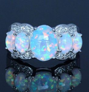 Fashion Simple Five Opal Rings for Women Euramerican Creative Engagement Rings Women Wedding Party Gioielli Regali Bague Femme7614043