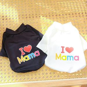 Dog Apparel I Love Mama Dad Daddy Small Shirt Mommy Puppy T Shirts Dogs Clothes