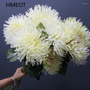 Dekorativa blommor Artifical Chrysanthemum Silk Big Dragon Claw Flower Branch Wedding Floral Arrangement Material Hembordet vardagsrum