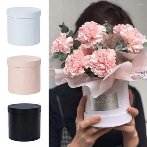 Gift Wrap Small Round Packaging Boxes Portable Candy Cardboard Bucket Valentine's Day Mother's Storage Rose Flower