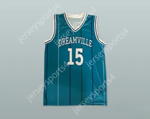 Anpassad Nay Mens Youth/Kids J Cole 15 Dreamville Teal Basketball Jersey Top Stitched S-6XL