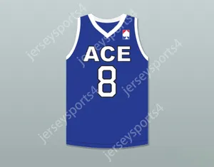 Custom Nay Mens Youth/Kids Brawadis 8 Ace Charity Charity Blue Basketball Jersey Top Stitched S-6xl