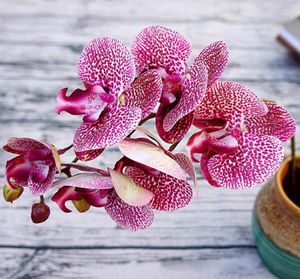 3D人工蝶の蘭の花偽造植物ある花rochid花のための植物ある花diy diy装飾本物のタッチホーム装飾flore6823463