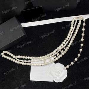 Cintos para mulheres Designer Chaist Chain Ladies Pearl Dress Acessories