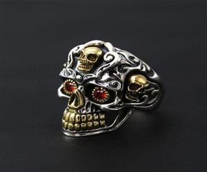 Anelli da cranio gotico vintage Uomini Fashion Hip Hop Turkish Male Punk Rings Skeleton Steampunk Jewelry Gift2237321