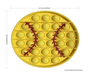 Pop stres bąbelki silikonowe zabawki pioniery push bąbelek kolorowy baseball futbolowy pulpit puzzle okrągły sensory