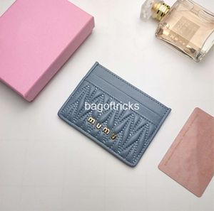 Matelasse Fashion Designer Leather Wallet Card Holder Mens Womens Gift Credit Cardholder Letter Purse Women Mini Wallets
