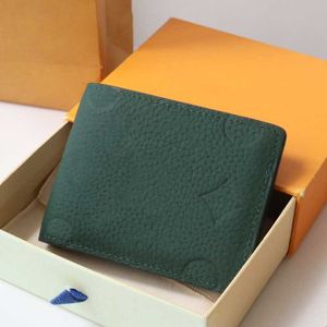 Designer wallet green original leather card holder top quality purse men women business wallet credit card holder Embossed design coin pouch M83067 M83055