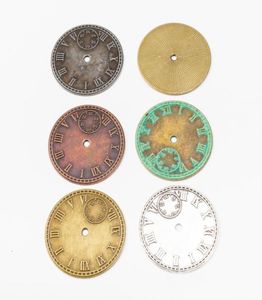 10pcs 4343mm Antique cor de cor de marchas redonda de relógio redondo encantos de bronze pingente vintage para bracelete de colar jóias diy jóias m3636678