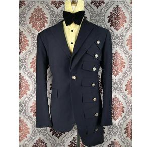 Men039s Suits Blazers Unique Asymmetry Black Men Wedding Groom Slim Fit Blazer Tuxedo Terno Masculino Prom 2 Pieces Costume H4492672