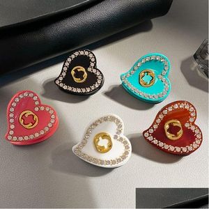 Hair Accessories Cute Crystal Heart Claw Acrylic Letter Clip Clamps Mticolor Drop Delivery Baby Kids Maternity Dh3Xk