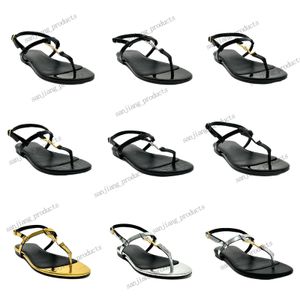 Summer Slippers Women sandals Flip Flops Buckle Strap Lady Slides Mujer Womens Shoes Thong Sandals Designers FASHION beach metal letter logo sandale brand flat mule