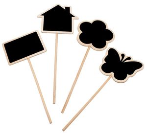 Plant Tags Marker Cartão de forma fofo Mini Blackboard Woodiness Arts and Crafts Originality Home Furning Butterfly Flower8622773