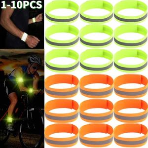 Knee Pads Reflective Night Warning Ankle Straps Breathable Polyester Flashing Cycling Wristband Comfortable To Wear For Outdoor Adventure