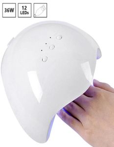 Essiccatori per unghie 36W Lampada polacca per gel UV per asciugatura per chiodi per manicure vernice con perline da 12 pezzi LED7803240