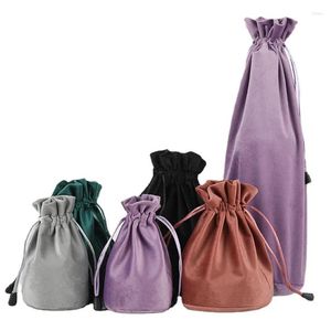 Подарочная упаковка бархатная сумка для шнурки для рождественских подарков драгоценностями и маленьких предметов ювелирные мешочки для свадебной вечеринки
