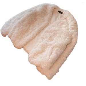 Pelliccia da donna 2024 autunno inverno trapuntato spesso agnello peloso cappotti di lana in rilievo peluche giacca calda cappotto da donna