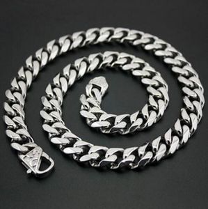 Heavy 15mm wide 1832 inch stainless steel silver large curb link chain necklace for mens holiday gifts cool8330667