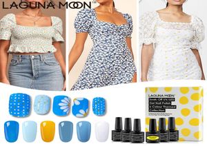 Lagunamoon gel nagellack set 6 st daisy collection uv led blöt ut lack lack manikyr skönhet salong nagel konst 8ml4384875