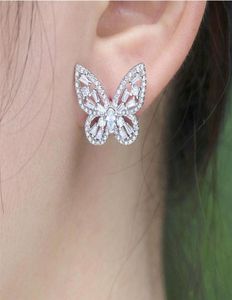 2020 Hela Studs Butterfly Earring Women Crystal Earring Studs med full blank Cubiz Zircon Female Earring255K2700163