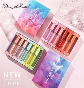 Dragon Ranee 6pcs Set transparent feuchtigkeitsspendende Lippenölgloss Reparaturversorgung langlebige hydratisierende Lipgloss Flüssigkeit Lippenstift Tint C1346369