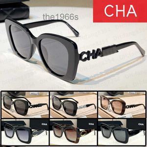 Chanells Glasses Oval Frame Channel para Women Designer Luxury Sunglases Mens Shades Mulher Sonnenbrille 6VG3