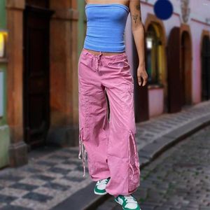 Женские брюки Женщины мешковатые грузы с карманным повседневным готом хип -хоп беггера бездых тренировочных брюк