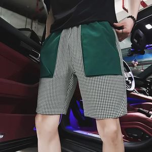 Männliche kurze Hosen Schweiß mit Taschen Grafik Herren Shorts Jogger Spleiß Sportkleidung Casual Elastic Fashion XL 240430