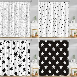 Tende per doccia tende in bianco e nero tende moderne linee geometriche moderne creative eleganti decorazioni per bagno in tessuto in poliestere minimalista