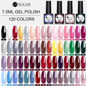 Ur Sugar 75ml Gel smalto per chiodo gel Rosa colore viola Serie UV Vernish LED Vernistica semi permanente Gel 60 Colori Immergiti fuori UV Polish1499487