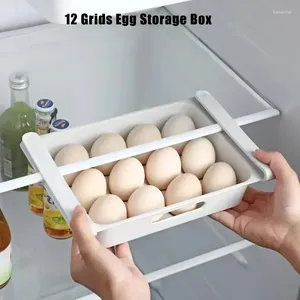 Armazenamento de cozinha 2 PCs/ 4 PCs pendurados na gaveta da geladeira Tipo de ovo Caixa de frutas Acessórios para organizador de prateleira de prateleira