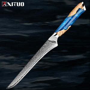 67Layer Damascus VG10 Steel Boning Knife Professional Grade Boning Fillet Knife 6-Inch Boning Knife Lesin Stable Wooden Handle