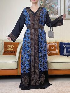 Ethnic Clothing New African Dresses For Women Traditional High Quty Comfort Fabric Ramada Abaya Muslim Diamond Boubou Robe Clothes Dress T240510