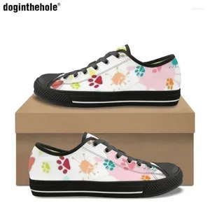 Casual Schuhe Dinhehhole Cartoon Animal Print Design Damen Sneakers Klassische Low-Top-Leinwand für Damen vulkanisierte Schuhe